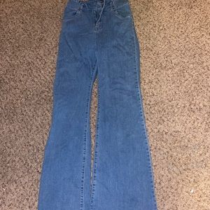 Super cute boutique blue flare jeans